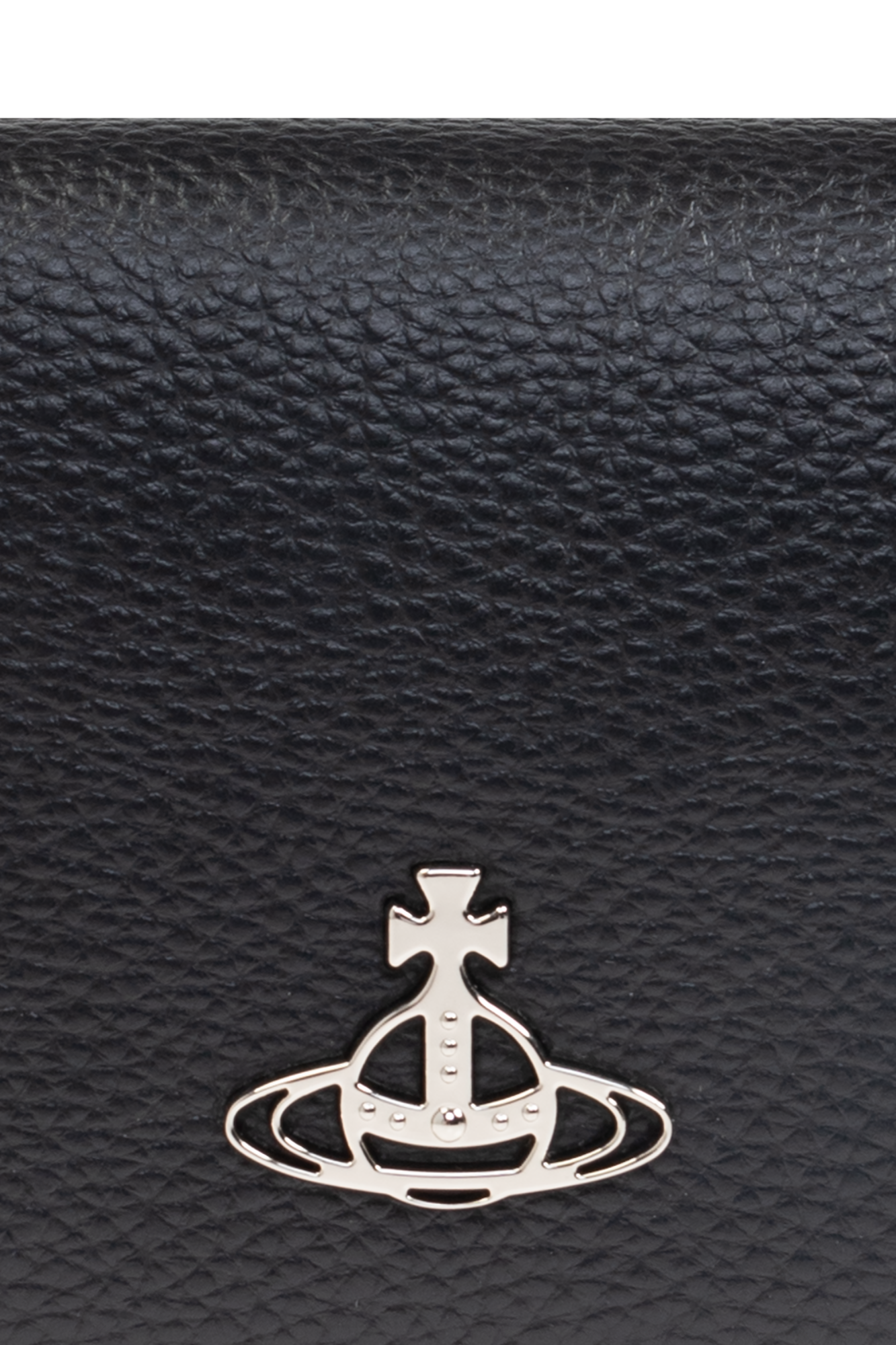 Vivienne Westwood【関税/送料込】ORB LOGO BLACK WALLET Vivienne Westwood Tri fold Wallet Black Enamel Orb